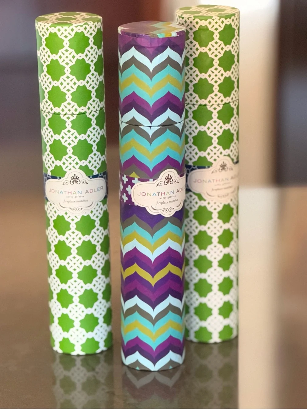 Jonathan Adler Nifty Gifties Fireplace Matches - Decorative Tube